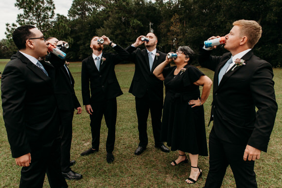 groomsmen during getting ready time