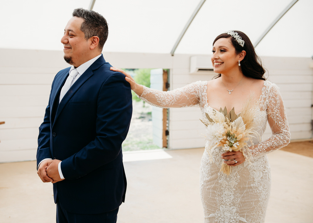 Bride and Groom at Spring Wedding in Camino Real Ranch, Stephanie Renae Co. Photography 