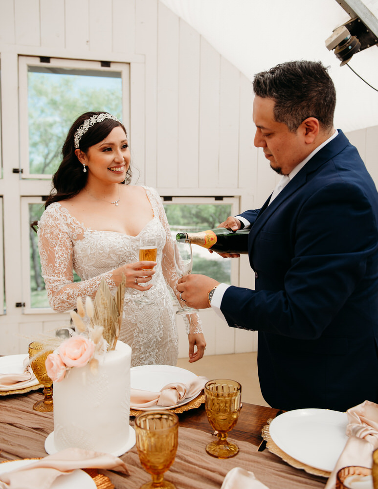 Bride and Groom at Spring Wedding in Camino Real Ranch, Stephanie Renae Co. Photography 